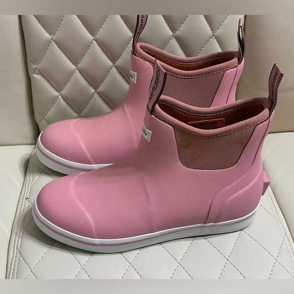 SUREWAY Pink Waterproof slip resistant rubber deck boots size 6 women’s - Picture 4 of 11